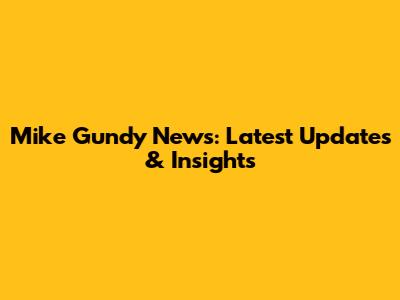 Mike Gundy News: Latest Updates & Insights