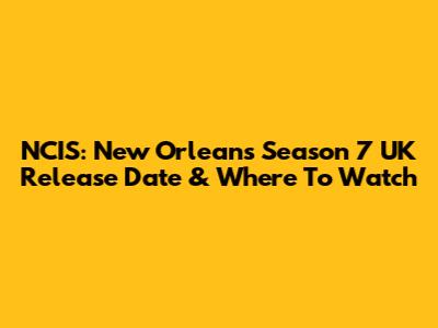 NCIS: New Orleans Season 7 UK Release Date & Where To Watch