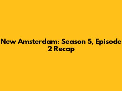 New Amsterdam: Season 5, Episode 2 Recap
