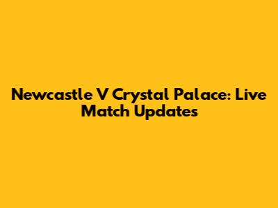 Newcastle V Crystal Palace: Live Match Updates