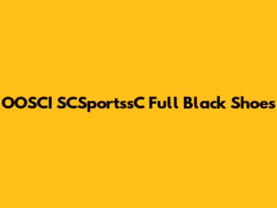 OOSCI SCSportssC Full Black Shoes