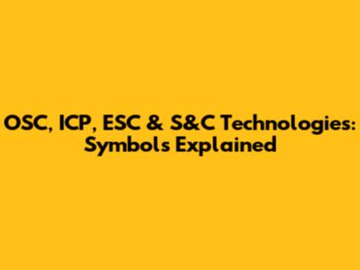OSC, ICP, ESC & S&C Technologies: Symbols Explained