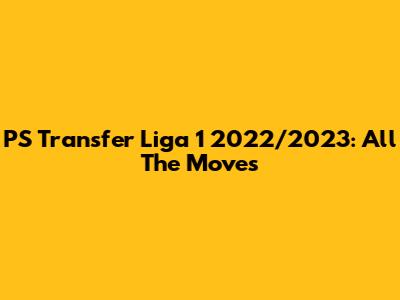 PS Transfer Liga 1 2022/2023: All The Moves