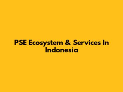 PSE Ecosystem & Services In Indonesia