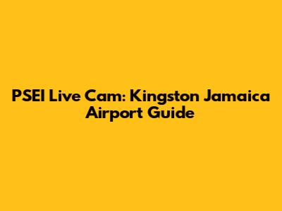 PSEI Live Cam: Kingston Jamaica Airport Guide