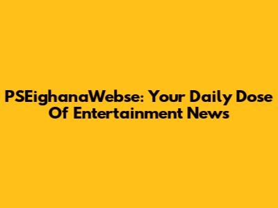 PSEighanaWebse: Your Daily Dose Of Entertainment News