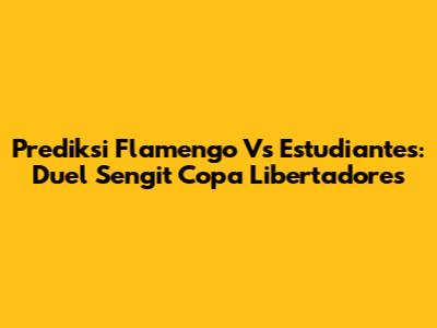 Prediksi Flamengo Vs Estudiantes: Duel Sengit Copa Libertadores