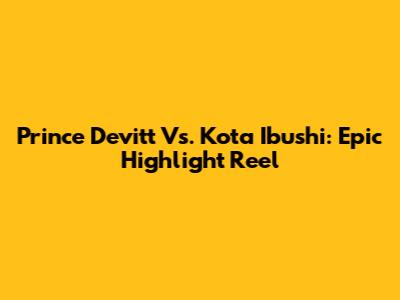 Prince Devitt Vs. Kota Ibushi: Epic Highlight Reel