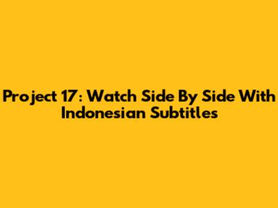 Project 17: Watch Side By Side With Indonesian Subtitles