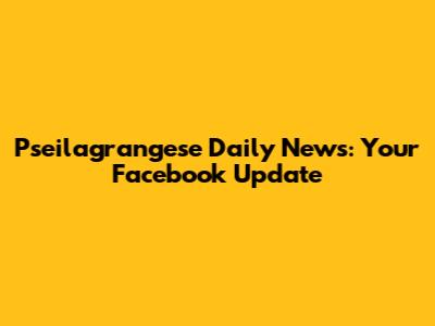 Pseilagrangese Daily News: Your Facebook Update