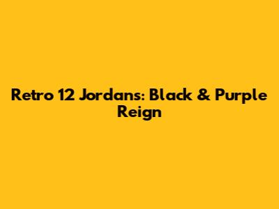 Retro 12 Jordans: Black & Purple Reign