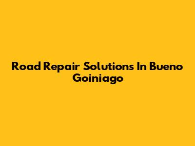 Road Repair Solutions In Bueno Goiniago