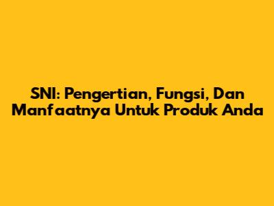 SNI: Pengertian, Fungsi, Dan Manfaatnya Untuk Produk Anda