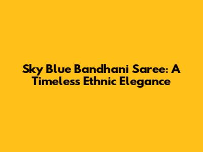 Sky Blue Bandhani Saree: A Timeless Ethnic Elegance