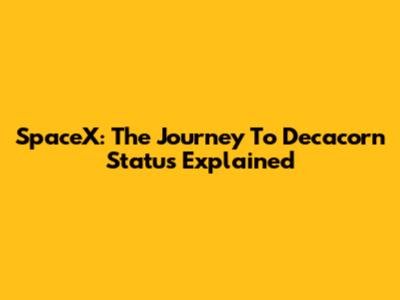 SpaceX: The Journey To Decacorn Status Explained