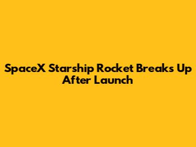 SpaceX Starship Rocket Breaks Up After Launch
