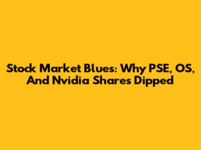 Stock Market Blues: Why PSE, OS, And Nvidia Shares Dipped