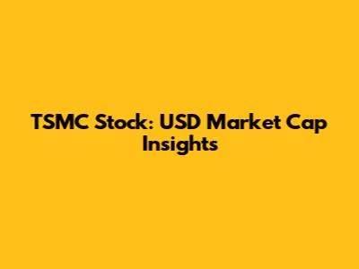 TSMC Stock: USD Market Cap Insights