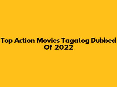 Top Action Movies Tagalog Dubbed Of 2022