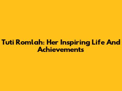 Tuti Romlah: Her Inspiring Life And Achievements
