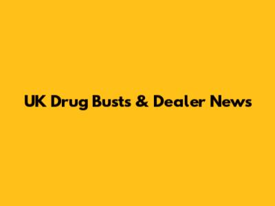 UK Drug Busts & Dealer News