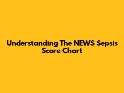 Understanding The NEWS Sepsis Score Chart
