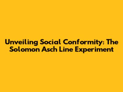Unveiling Social Conformity: The Solomon Asch Line Experiment