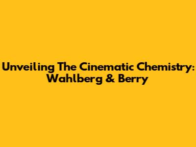 Unveiling The Cinematic Chemistry: Wahlberg & Berry