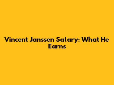 Vincent Janssen Salary: What He Earns