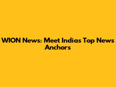 WION News: Meet India's Top News Anchors