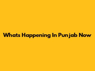 What's Happening In Punjab Now