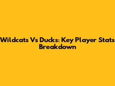 Wildcats Vs Ducks: Key Player Stats Breakdown