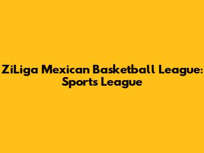 ZiLiga Mexican Basketball League: Sports League